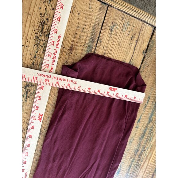 MADEWELL Womens Burgundy‎ Sleeveless Pantsuit With Button Front 4 Viscose - Picture 8 of 8